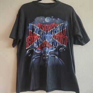 Vintage Lynyrd Skynyrd Shirt Mens Large Black 25th Anniversary Band Tee 1998 90s